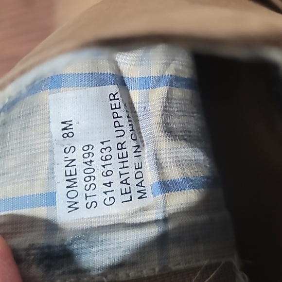 SPERRY Liberty Chelsea Tan Leather Heel Bootie Braided Strap Womens Sz 8M - Picture 8 of 10